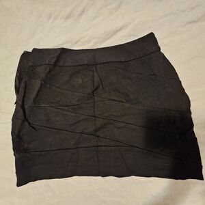 Express Black Ruched Mini Skirt Night Out